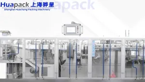 ماكينة تعبئة أكياس مسطحة HFFS ذات فوهتين