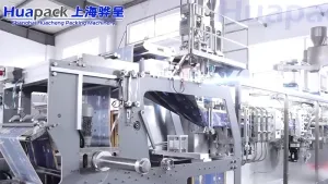 ماكينة تعبئة أكياس سحاب HFFS ذات فوهة تعبئة واحدة