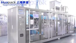 ماكينة تعبئة أكياس الفوهات HFFS ذات فوهتين للتعبئة 