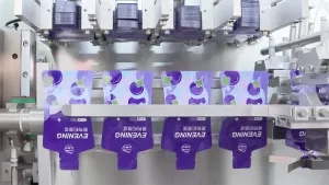 ماكينة تعبئة أكياس جاهزة ذات أشكال خاصة بأربع فوهات