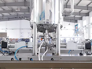 ماسكات الأكياس، لوحة تحكم واجهة المستخدم HMI، خزان المنتج السائل، نظام النقل