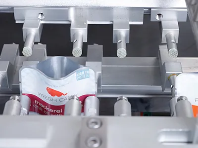 نظام مسك الأكياس، قادوس المنتج، نظام ناقل، وحدة تعبئة