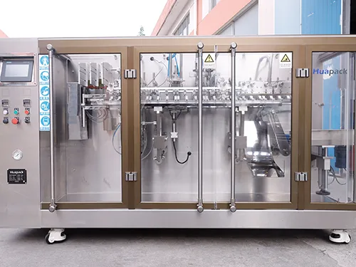 ماكينة تعبئة أكياس جاهزة ذات أشكال خاصة بفوهتين