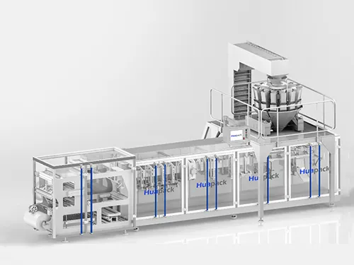 ماكينة تعبئة أكياس ستاند اب بسحاب HFFS ذات فوهة واحدة