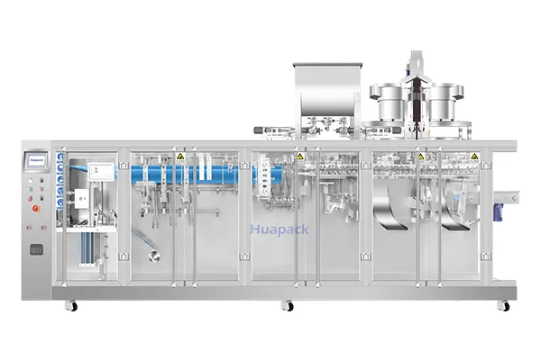 ماكينة تعبئة أكياس سحاب HFFS ذات فوهتين