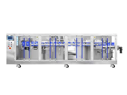 ماكينة تعبئة أكياس جاهزة ذات محرك سيرفو ذات فوهتين