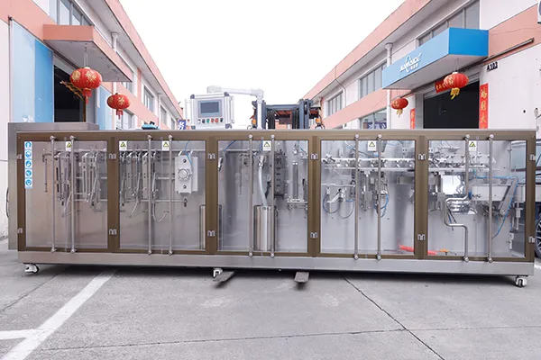 ماكينة تعبئة أكياس سحاب رول ستوك بمحرك سيرفو ذات فوهتين